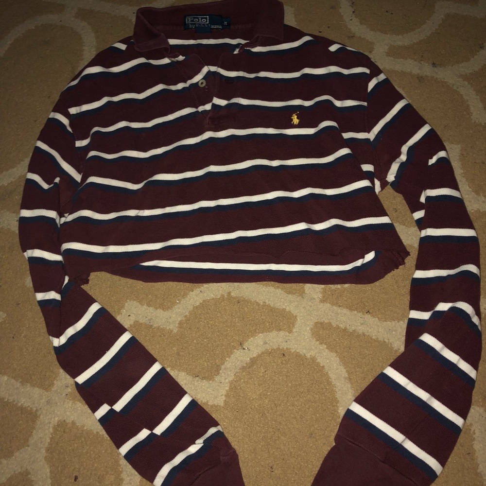 ralph lauren polo crop top